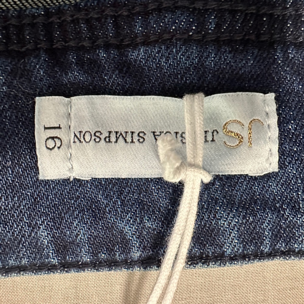 Jessica Simpson Women's 16 Super Wide Leg Jeans Willow Dark Wash High Rise NEW - Picture 9 of 12